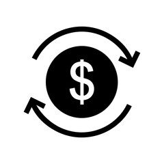 Money icon vector. Exchange illustration sign. Finance symbol. Dollar logo.