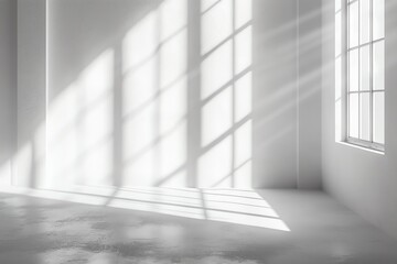 white wall with drop shadow and light for background banner template