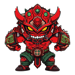 Strong warrior cartoon game character for your project