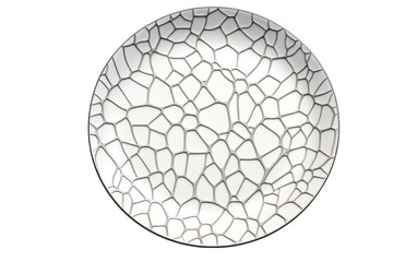 Elegant Dish Featuring Voronoi Isolated on Transparent Background PNG.