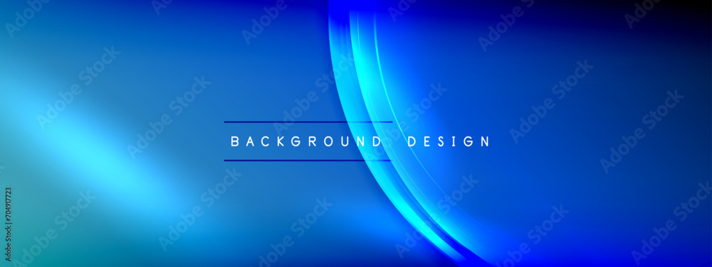 Poster Vector abstract background - liquid transparent bubble shapes on fluid gradient with shadows and light effects