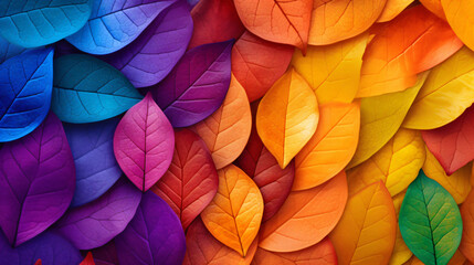 Fototapeta na wymiar Autumn fallen leaf spectrum