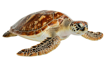 Obraz premium Sea turtle isolated on a transparent background
