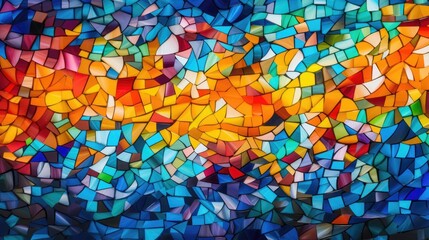 abstract colorful glass background christian churge mosaic window - obrazy, fototapety, plakaty