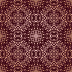 Vintage seamless pattern. Abstract flowers.Vector
