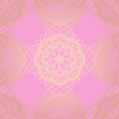 Seamless mandala background with arabesque pattern Arabic Islamic east style. Vector