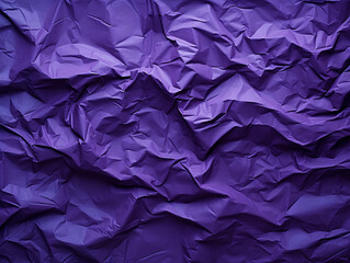 Obraz premium Purple color crumpled paper texture background - ai generative