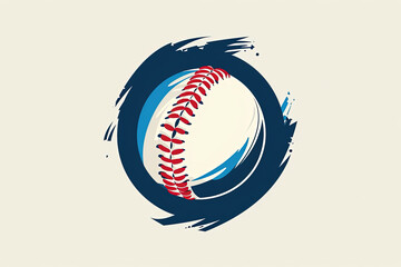 A beautiful and unique baseball logo. - obrazy, fototapety, plakaty