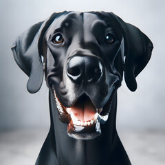 Smiling great dane dog - obrazy, fototapety, plakaty