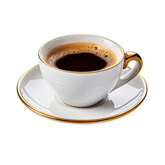 Naklejka premium cup of espresso coffee on transparent background