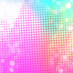 Pink gradient blue color bokeh lights square background, Usable for social media, story, banner, poster, Advertisement, events, party, celebration, and various graphic design works