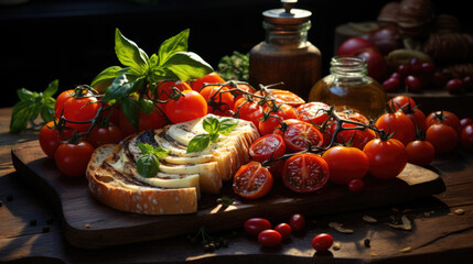 bruschetta with oil and tomatoes