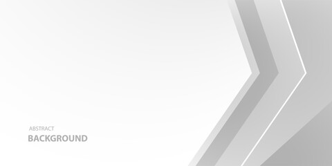 White and gray arrow concept technology abstract background. vector illustration	
