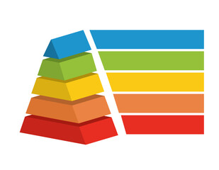 Colorful infographics pyramid. vector illustration - obrazy, fototapety, plakaty