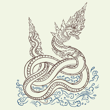 dragon tattoo design vector for card decoration illustration