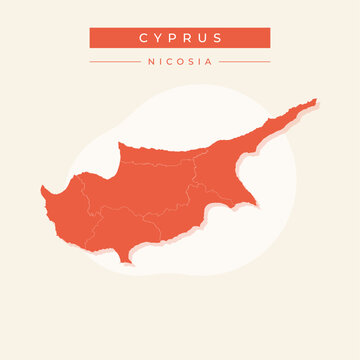 Vector illustration vector of Cyprus map