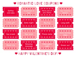 Poster Vector love coupons for Valentines Day © lattesmile