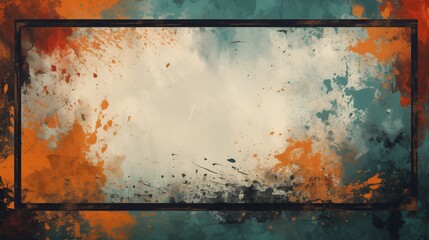 Fototapeta premium Abstract colorful frame, dirty grunge background. Grunge texture. Wall abstract texture background. Wallpaper