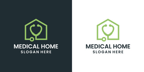 vector medical home care logo design ideas