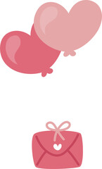 hand drawn valentine element cute flat illustration