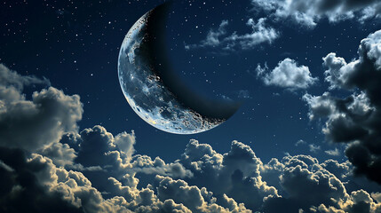 Obraz na płótnie Canvas moon and planet