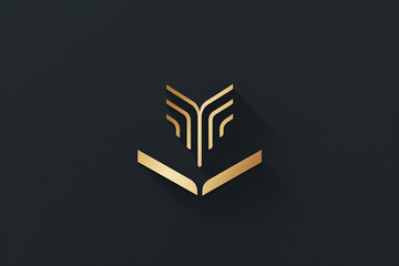 Beautiful and unique book logo.
