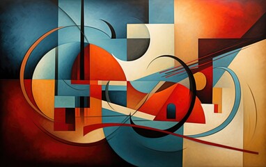 Capture the essence of music through abstract shapes that convey rhythm and melody.