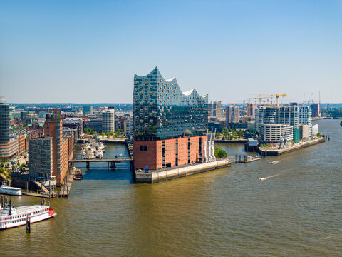 Hamburg Skyline during summer