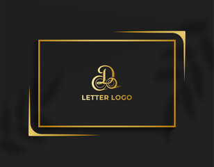 Obraz na płótnie Canvas Minimalist letter D company vector logo sign and symbol design