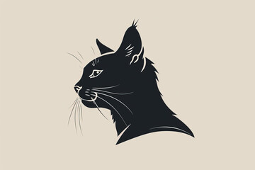 Beautiful and unique cat logo.