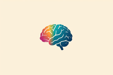 Beautiful and unique brain logo.