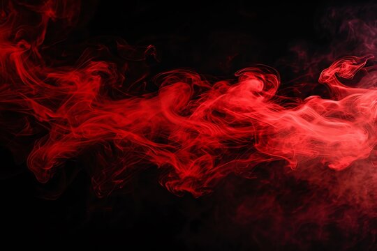 abstract red smoke on black background
