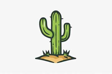 Elegant and unique cactus logo.