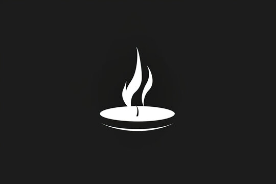 Elegant and unique candle logo.
