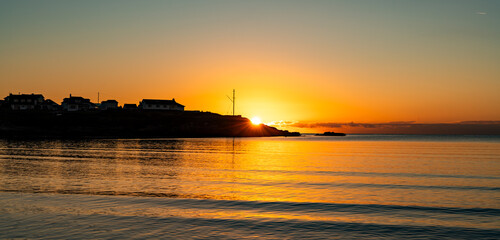 Fototapeta premium sunset at Trearddur Bay anglesey 