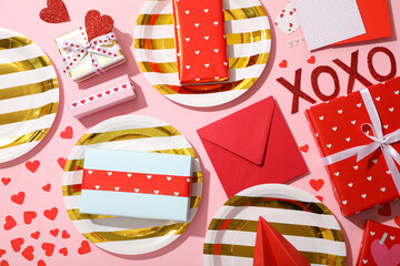 Obraz premium Festive accessories for the party, for Valentine's Day