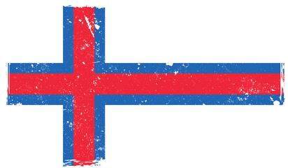 Obraz premium Faroe Islands flag Wooden Texture