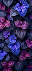 Colorful Leaves in Neon and Fluorescent Style background wallpaperGenerative AI