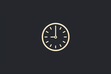 Elegant and unique clock logo.