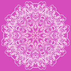 Luxury pattern on a color background. Vector mandala template.