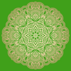 Circular flower mandala pattern for Henna, Mehndi, tattoo, decoration. Decorative ornament in ethnic oriental style.