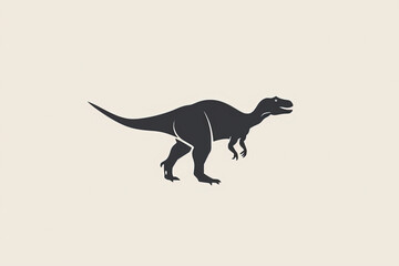 Elegant and unique dinosaur logo.