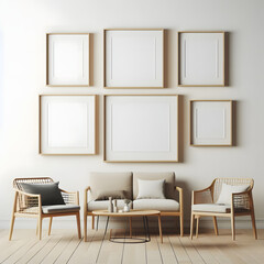 Blank canvases of different sizes