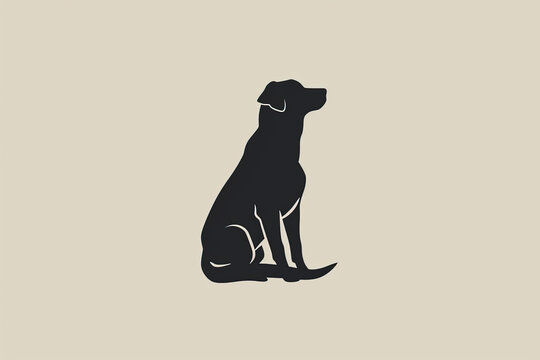 Elegant and unique dog logo.