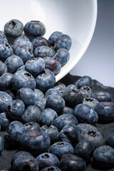 blueberries on a table