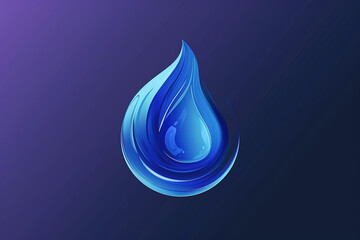 Elegant and unique water drop logo.