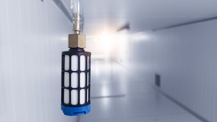 Industrial Silencer pnumatic for air pressure control installed on the inner corridor.