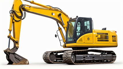 New modern excavator loader with clipping path