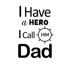 Superhero Dad Typography