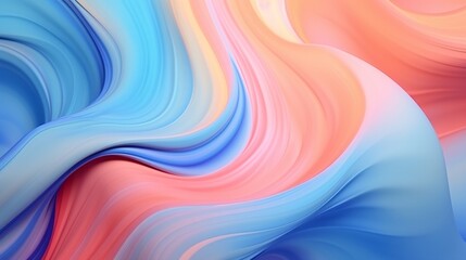 Obraz premium A painter's brush moves with fluid grace, bringing calming forms to life on canvas